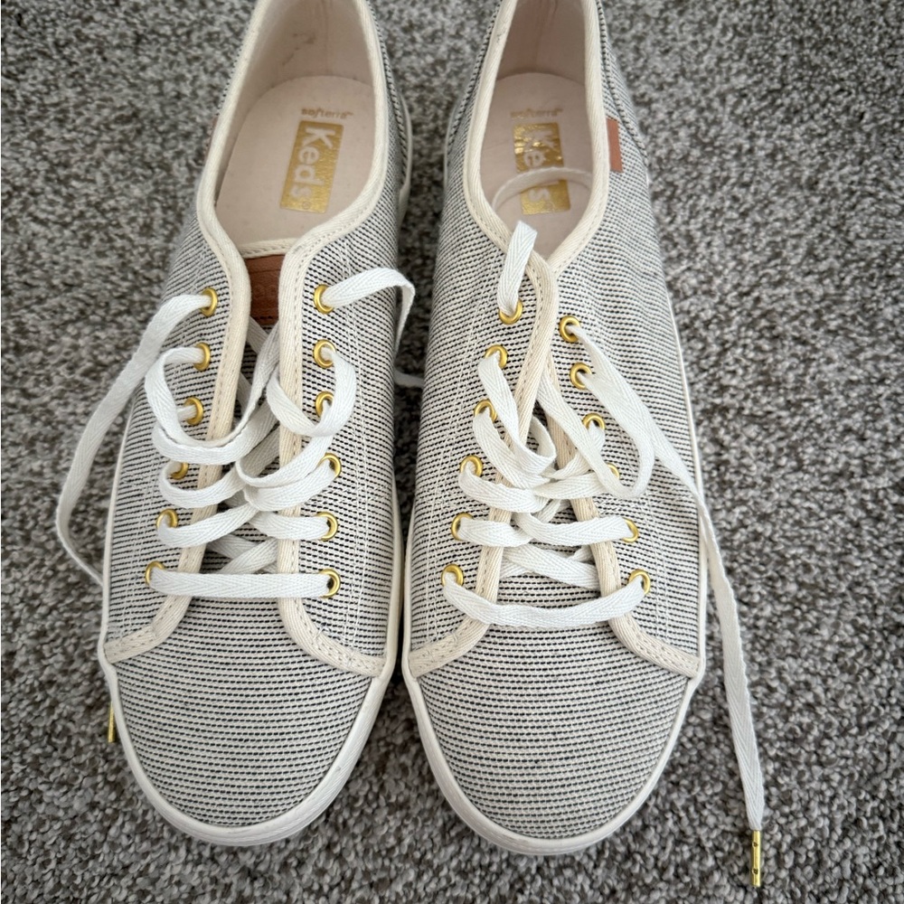 Keds Women's Gray and Cream Sneakers